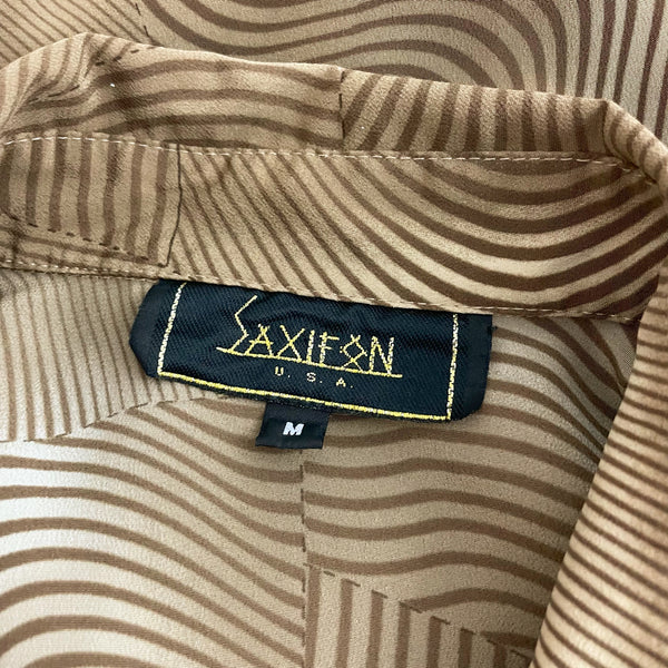 Brown Psychedelic Print Shirt (XL)