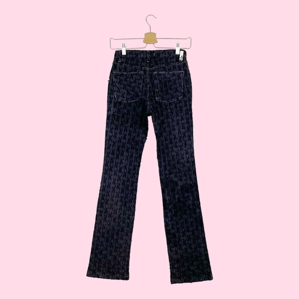 GIANFRANCO FERRE BLUE PERFORATED PANTS (25/26)