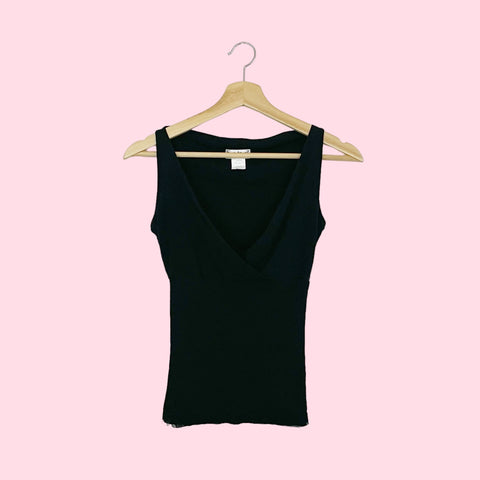 BEBE BLACK MESH TANK (S)