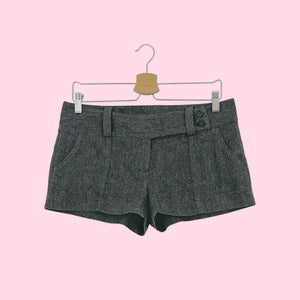 GRAY LOW RISE SHORTS (M)