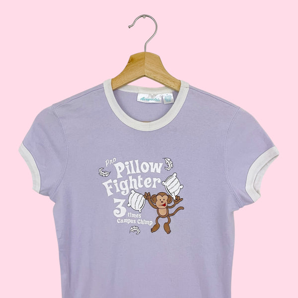 Y2K AEROPOSTALE PILLOW FIGHTER BABY TEE (M)