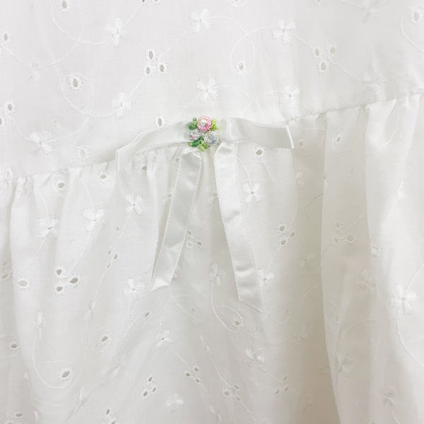 WHITE EYELET PRAIRIE SKIRT (L/XL)