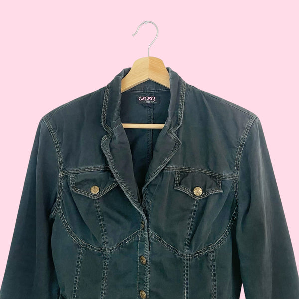 Y2K XOXO Button Up Jacket (L)