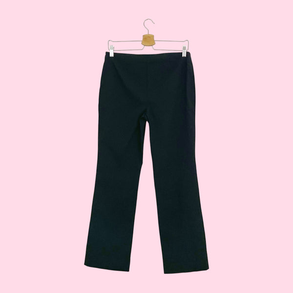 BLACK LACE PANEL STRETCH PANTS (10)