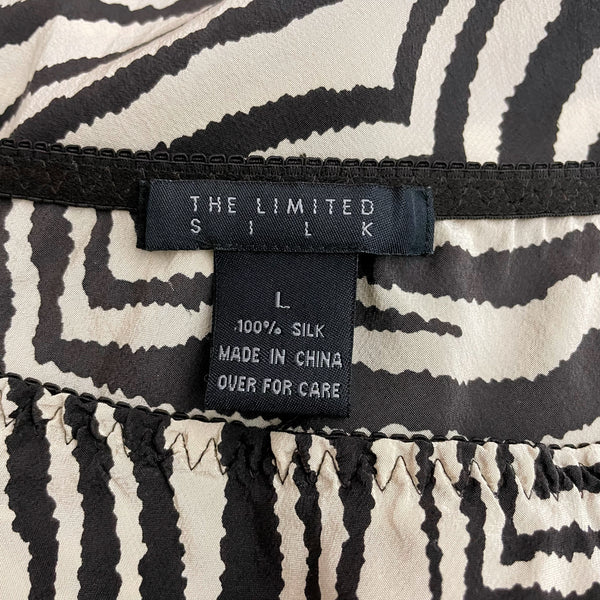 Y2K Silk Zebra Print Skirt + Scarf (L)