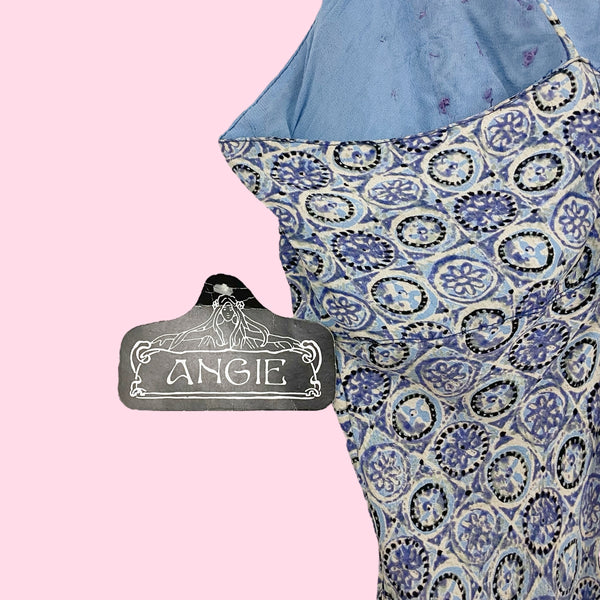 PRINTED RAYON MIDI DRESS (M/L)