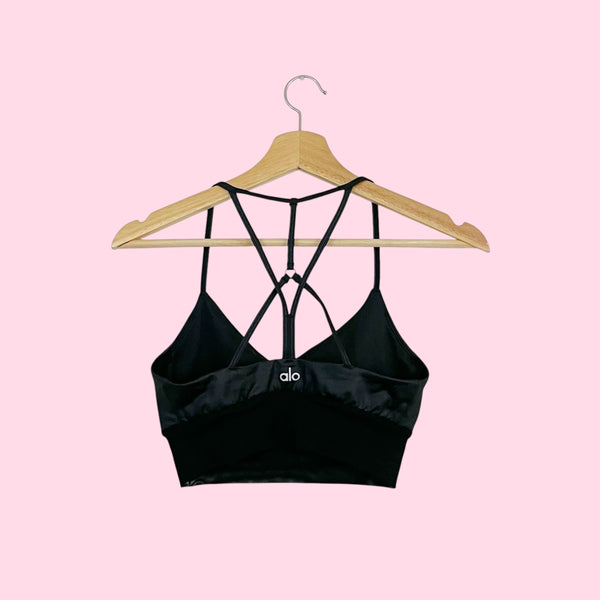 ALO YOGA LAVISH BLACK BRA (S)