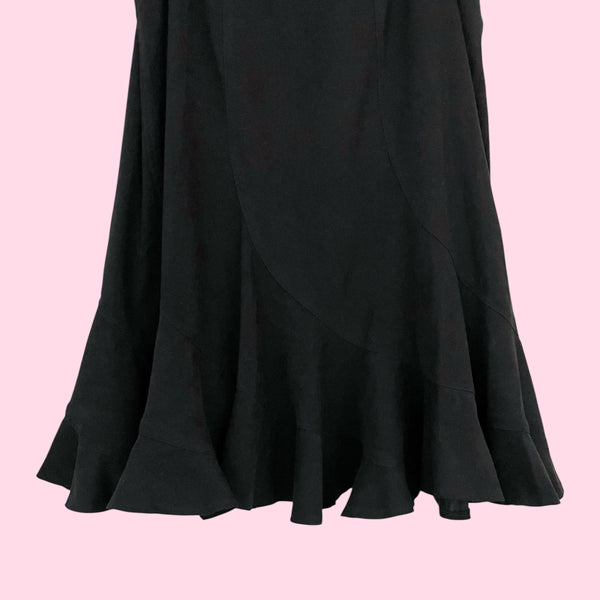 Y2K Black Paneled Maxi Skirt (16)
