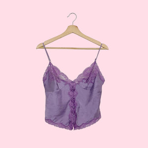 VICTORIA'S SECRET LAVENDER SILK TANK (S/M)