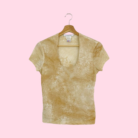 TAN TIE DYE TOP (M)