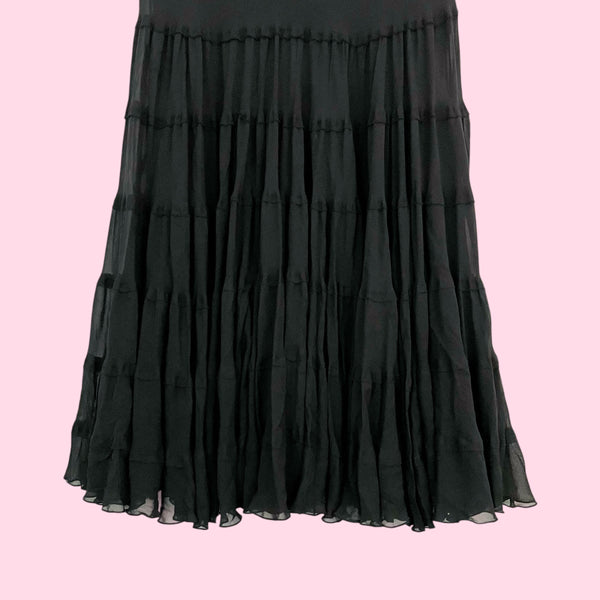 BLACK SILK TIERED MAXI SKIRT (14)
