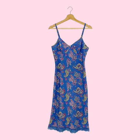 Y2K EXPRESS PURPLE PAISLEY MIDI DRESS (5/6)