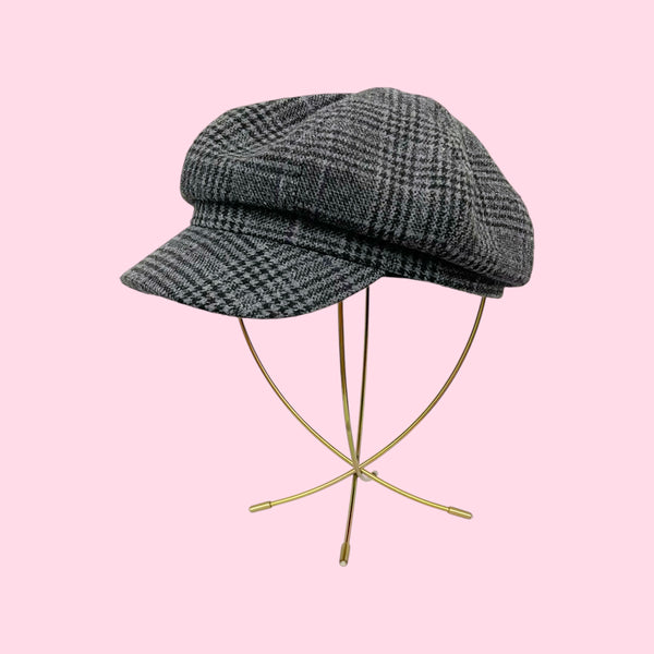 GRAY PLAID FISHERMAN'S CAP