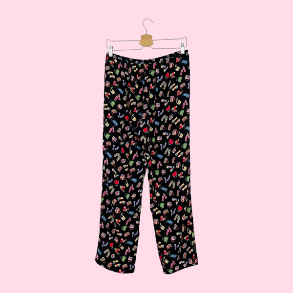 SHOES + PURSE PRINT RAYON PANTS (M)