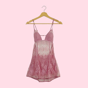 VICTORIA'S SECRET PINK LACE BABYDOLL (S)