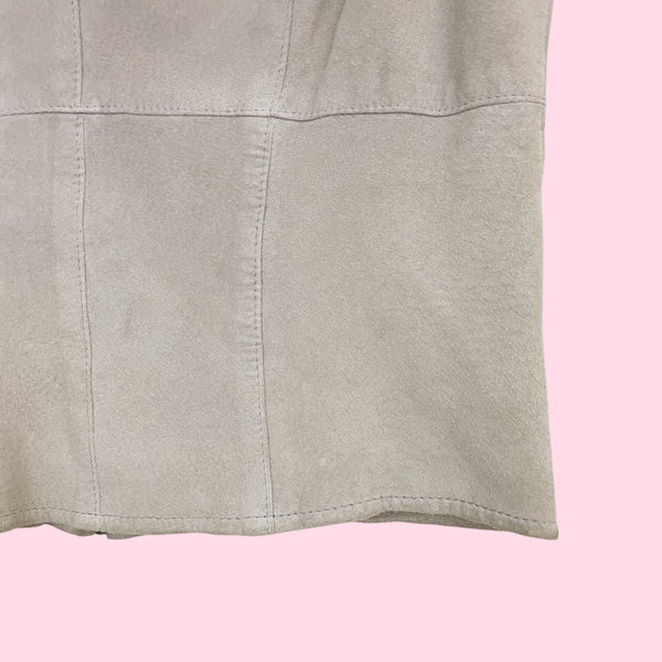 BEBE GRAY SUEDE TANK TOP (S)