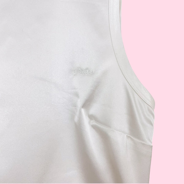 GUESS JEANS WHITE SATIN TANK (S)