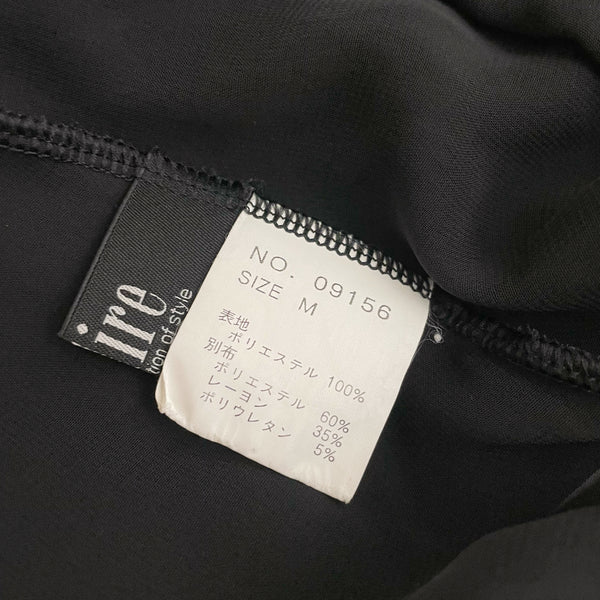 Y2K Black Sheer Ruffle Tunic (S)