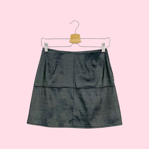 DARK GRAY METALLIC MINI SKIRT (25/26)