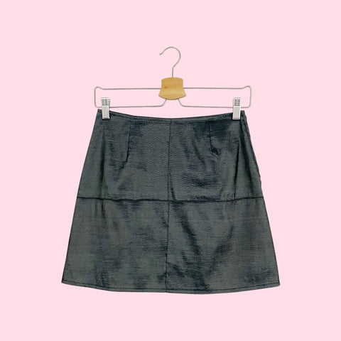 DARK GRAY METALLIC MINI SKIRT (25/26)