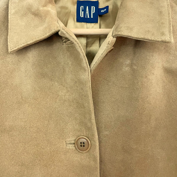 Y2K GAP TAN SUEDE JACKET (XS)