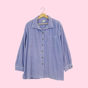 LL BEAN LAVENDER CORDUROY SHIRT (1X)