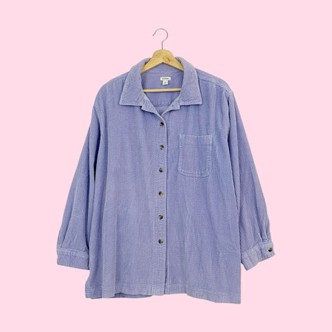 LL BEAN LAVENDER CORDUROY SHIRT (1X)