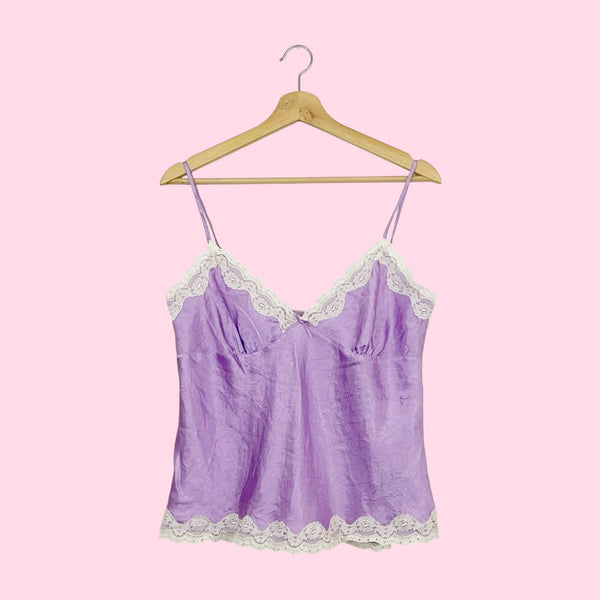 LAVENDER WRINKLE SATIN CAMI (L/XL)