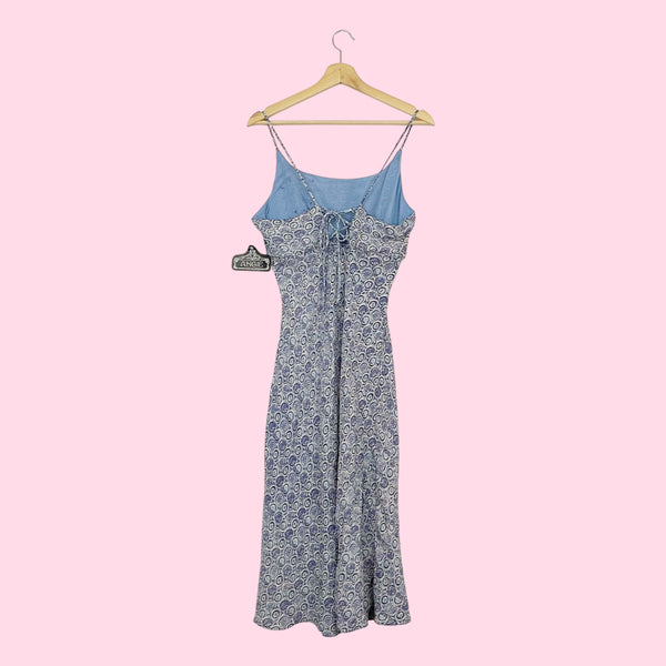 PRINTED RAYON MIDI DRESS (M/L)