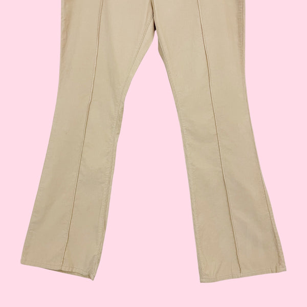 GUESS CORDUROY LOW RISE DRAWSTRING PANTS (L)