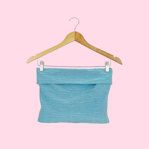 METALLIC BLUE TUBE TOP (S)