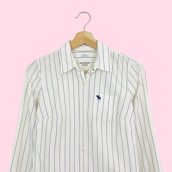 ABERCROMBIE STRIPED BUTTON UP SHIRT (S)