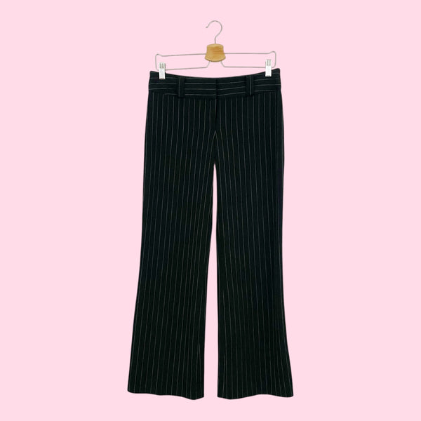 BEBE LOW RISE PINSTRIPE OFFICE PANTS (10)