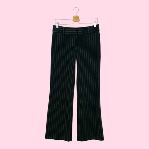 BEBE LOW RISE PINSTRIPE OFFICE PANTS (10)