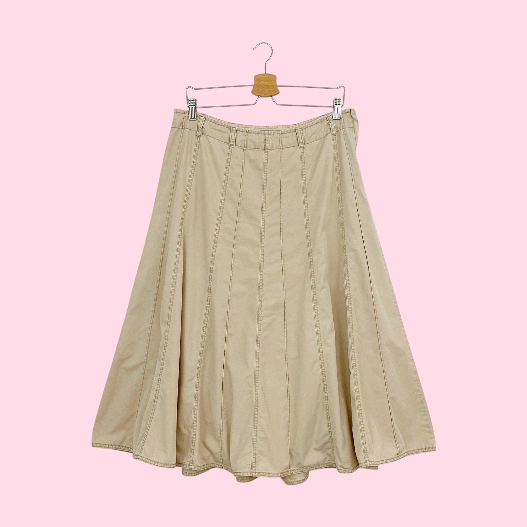 TAN PANELED MIDI SKIRT (14)