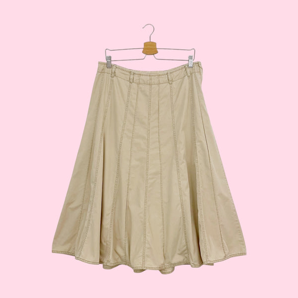 TAN PANELED MIDI SKIRT (14)