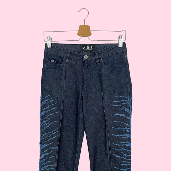 BEADED ZEBRA JEANS (2/4)