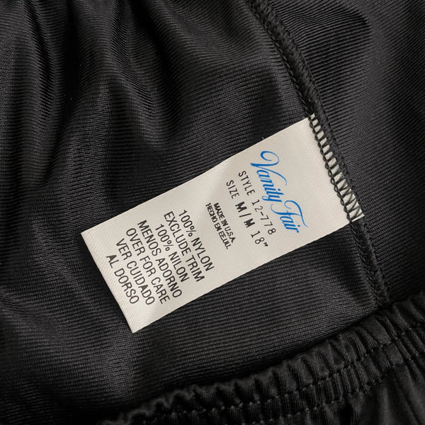 80S VANITY FAIR BLACK BLOOMER SHORTS (M)