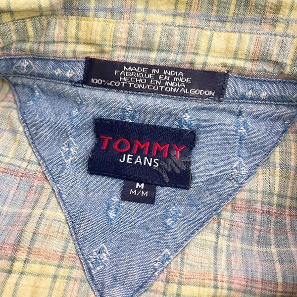 Y2K Tommy Jeans Plaid Cropped Button Up (M-XL)