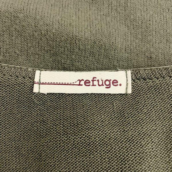 OLIVE GREEN TIE FRONT CROPPED CARDIGAN (S)