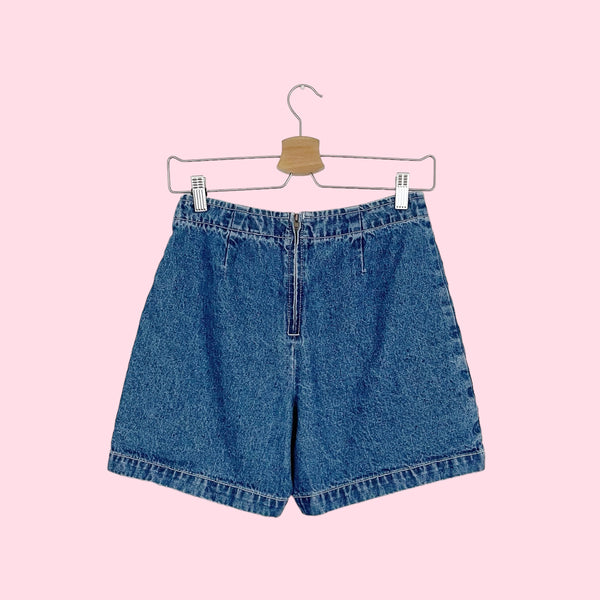 DENIM SKORT W/ STRIPED UNDERLAYER (4)