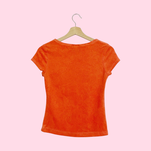 Orange Terry Cloth Tee (S)