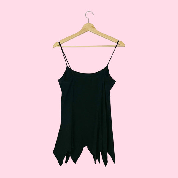 BLACK STUDDED ASYMMETRICAL TANK (S/M)
