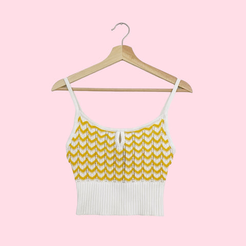 KNIT CROPPED TANK TOP (S)