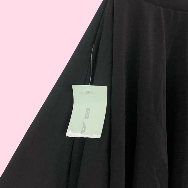 BLACK ASYMMETRICAL MINI SKIRT (XS/S)