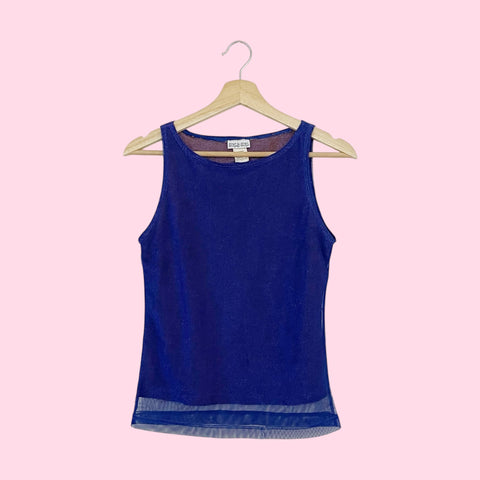 PURPLE METALLIC MESH TANK (S)