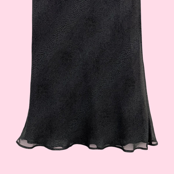 GRAY REPTILE PRINT MAXI SKIRT (4)