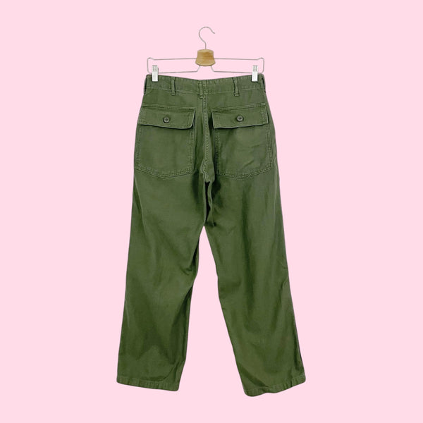 70S OG-107 GREEN MILITARY FATIGUE PANTS (29)