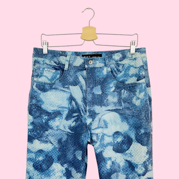 BLUE ANGEL PRINT BOOTCUT PANTS (16)