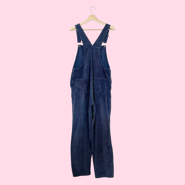 BLUE CORDUROY OVERALLS (M)